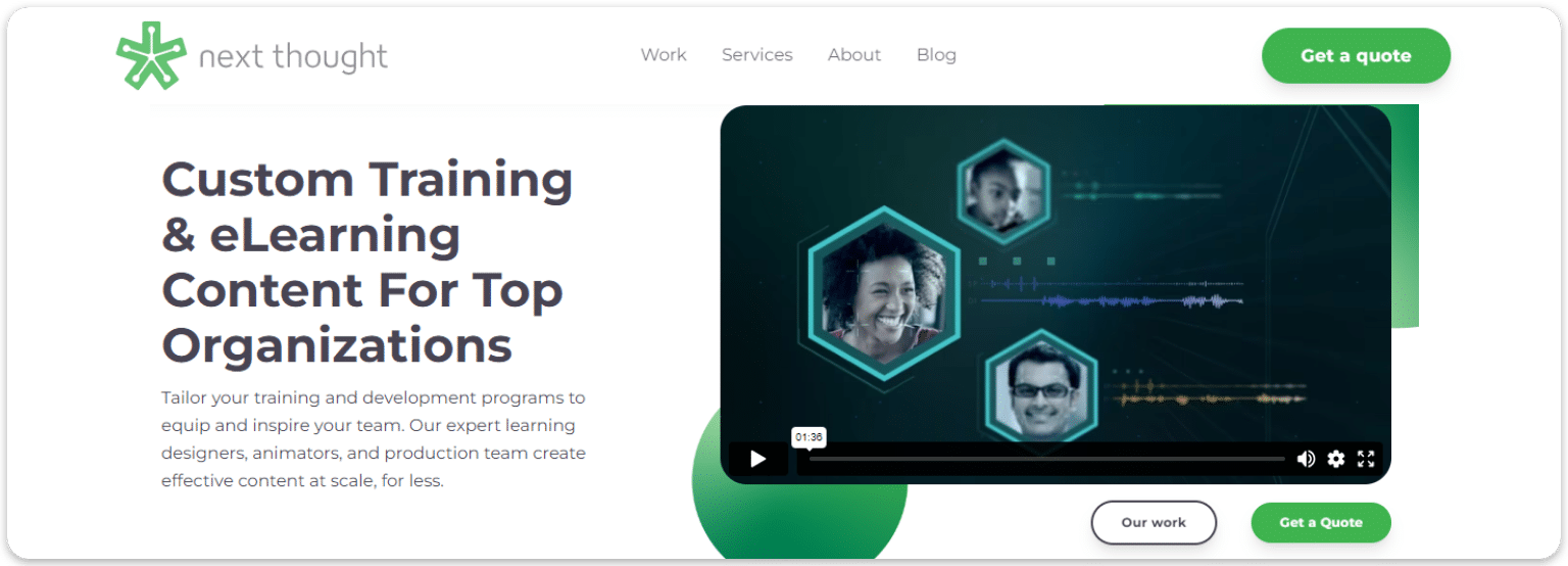 nextthought eLearning video production companies