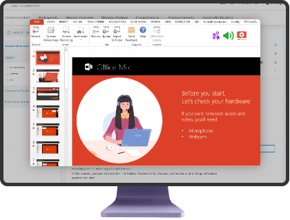 Integration with Office PowerPoint and Office Mix