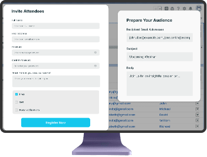 Register and Prepare the Audience